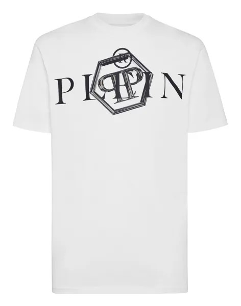 Футболка с круглым вырезом SS Philipp Plein TM, цвет White / Black