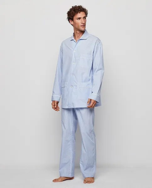 Мужская длинная пижама Mirto из ткани синего цвета Mirto, светло-синий