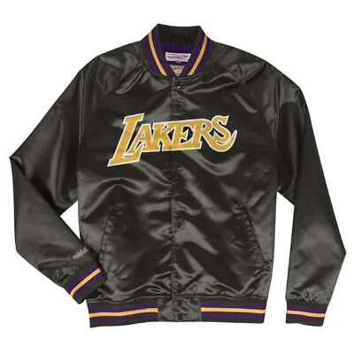 Mitchell - Ness Легкая Атласная Куртка Мужская Черная Повседневная Спортивная Верхняя Одежда ST