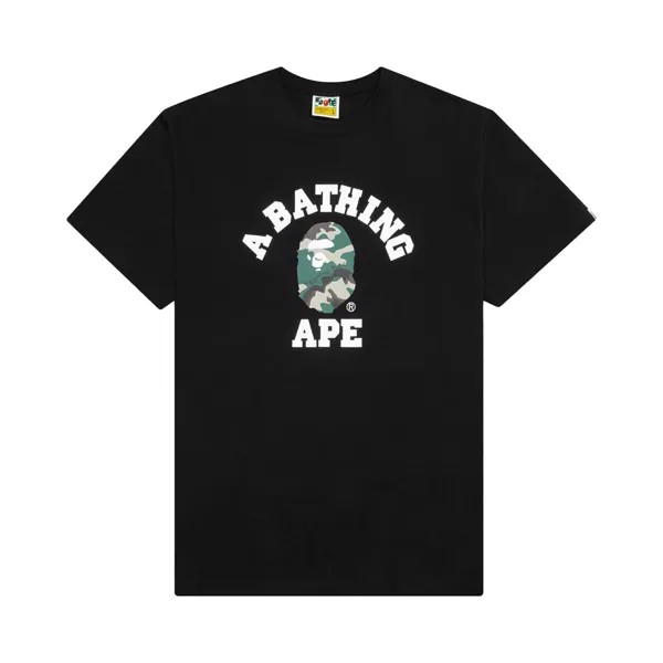 Камуфляжная футболка BAPE Woodland, черная