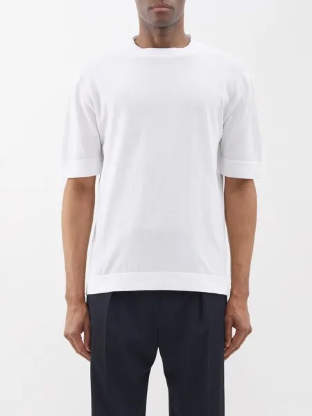 Футболка из хлопкового крепа Thom Sweeney, белый