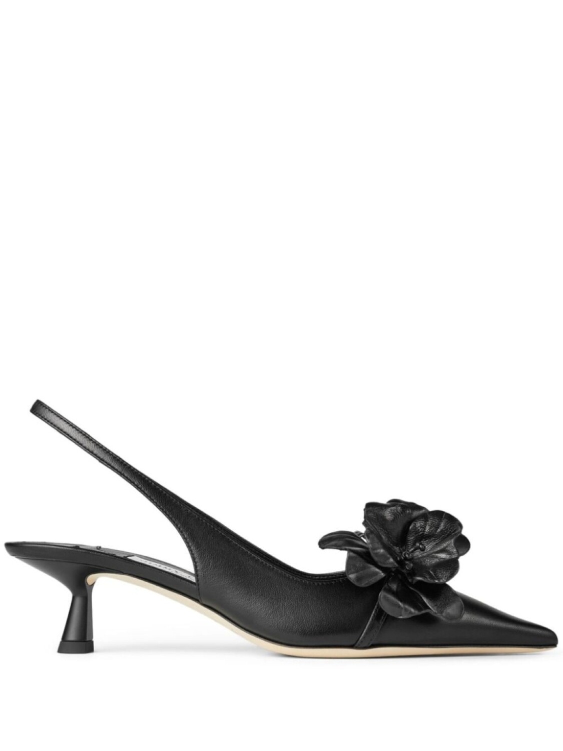 Jimmy Choo туфли Amita 45 с цветочной аппликацией, черный