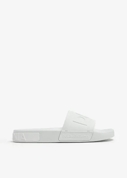 Шлепанцы Dolce&Gabbana DG Logo Rubber, белый