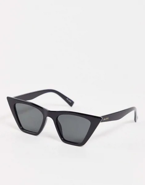 Солнцезащитные очки «кошачий глаз» в черной угловатой оправе ALDO Hareri-Черный цвет