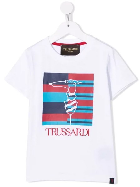 TRUSSARDI JUNIOR футболка с логотипом