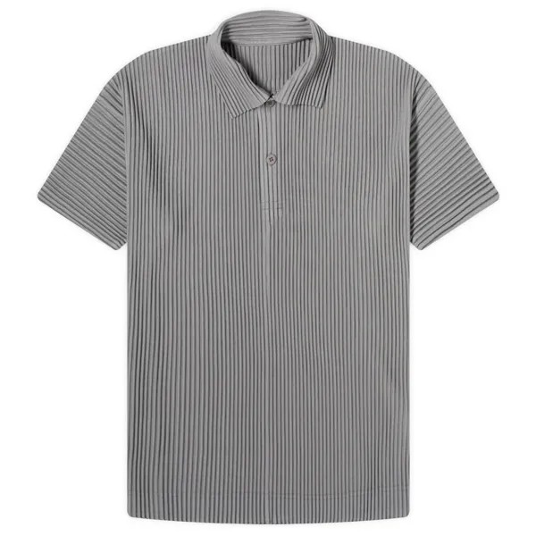 Поло Homme Plissé Issey Miyake Pleated Polo, цвет Warm Grey