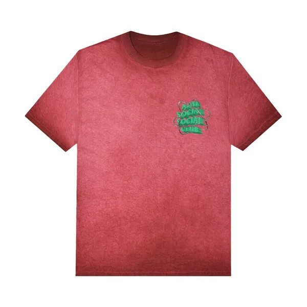 Футболка Anti Social Social Club New And Gone 'Red Mineral Wash', красный