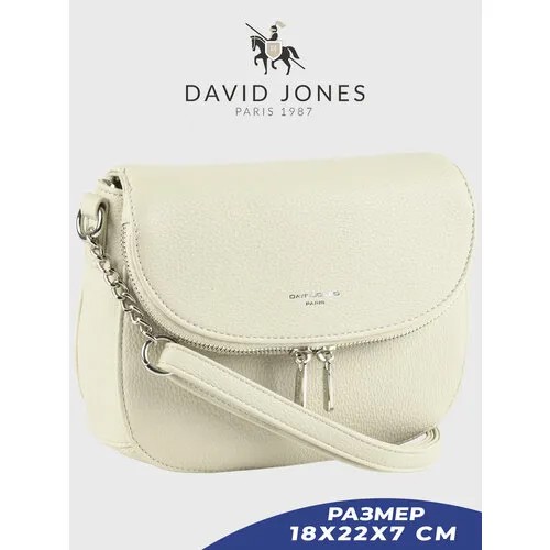 Сумка кросс-боди DAVID JONES, светло-бежевый