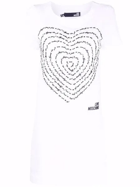 Love Moschino платье-футболка из джерси с принтом