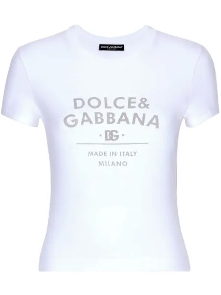 Dolce & Gabbana футболка с логотипом, белый