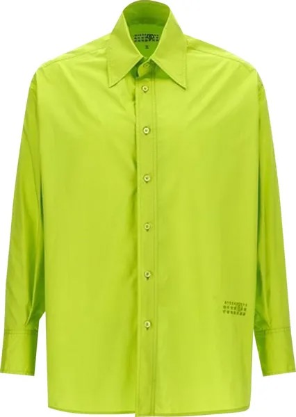 Рубашка MM6 Maison Margiela Long-Sleeve 'Neon Green', зеленый