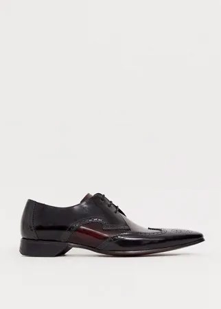 Черные кожаные туфли с контрастной отделкой Jeffery West - Escobar-Черный