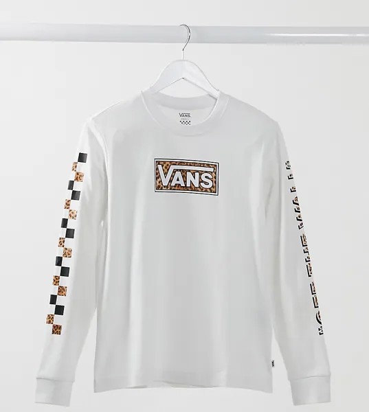 Белый лонгслив со звериным принтом Vans Wyld эксклюзивно для ASOS