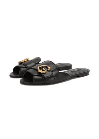 Кожаные шлепанцы Bianca Dolce & Gabbana
