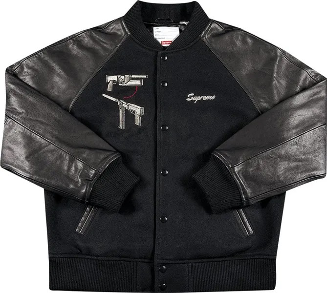 Куртка Supreme Aeon Flux Varsity Jacket 'Black', черный