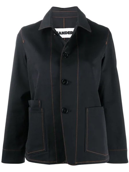 Jil Sander однобортная джинсовая куртка