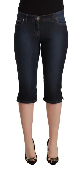 Джинсы GF FERRE Синие хлопковые эластичные джинсы с низкой талией, тонкий деним Cpri IT42/US8/M Рекомендуемая розничная цена 300 долларов США