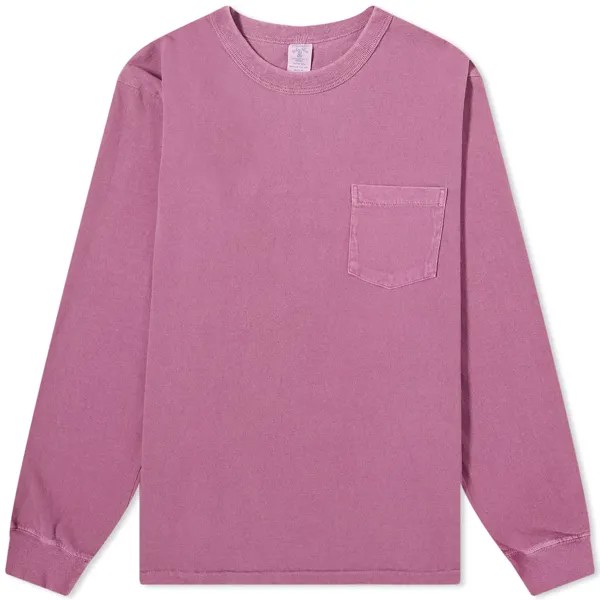 Футболка Velva Sheen Long Sleeve Pigment Dyed Pocket, слива