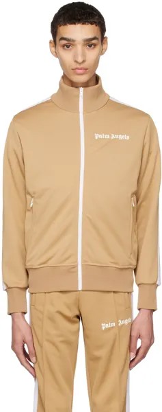 Бежевая классическая спортивная куртка Palm Angels