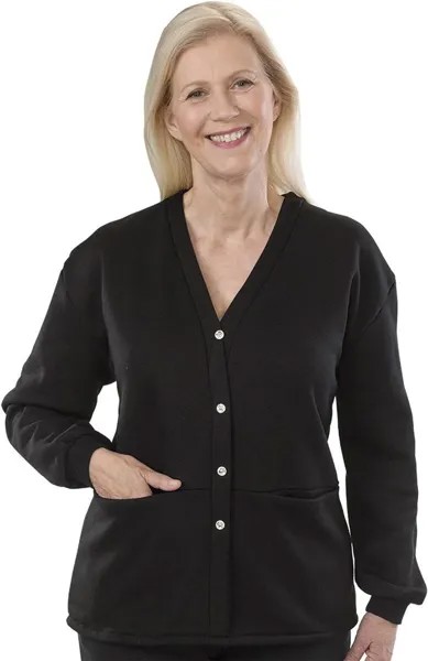 Свитер Silverts Fleece Cardigan Open Back, черный