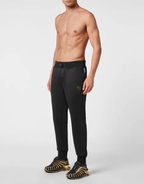 Брюки для бега Plein Sport, цвет Black / Gold