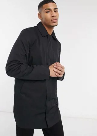 Черное водонепроницаемое пальто со съемной подкладкой-бомбером ASOS DESIGN-Черный цвет