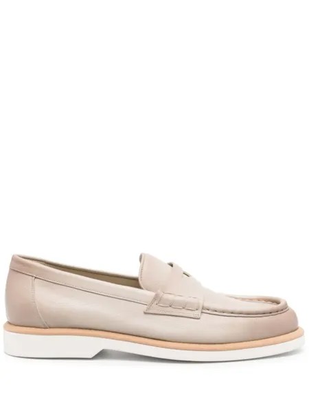 Santoni пенни-лоферы, нейтральный цвет