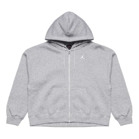 Толстовка (WMNS) Air Jordan Brooklyn Fleece Full-Zip Hoodie Asia Sizing 'Dark Grey Heather', серый