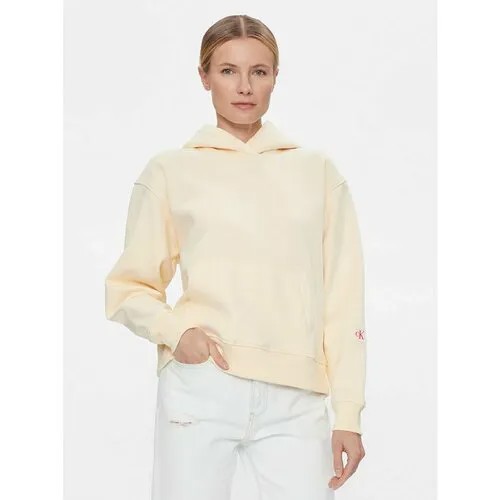 Худи Calvin Klein Jeans, размер XS [INT], желтый