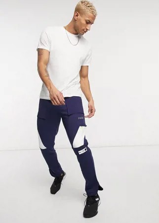 Темно-синие джоггеры с графическим принтом PUMA-Темно-синий