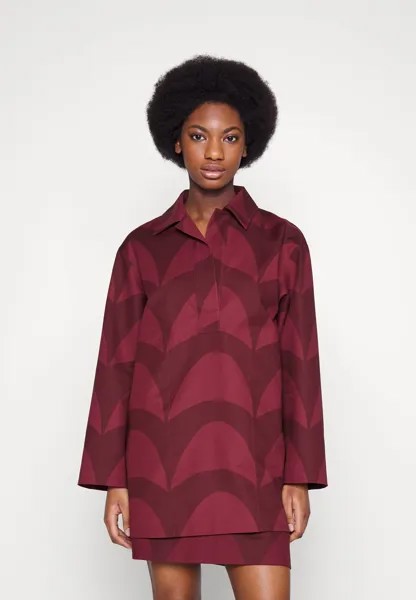 Блуза Marimekko, темно-красный / бордовый