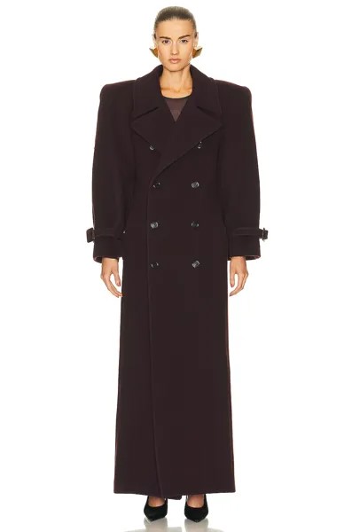 Пальто Saint Laurent Wool, цвет Grenat