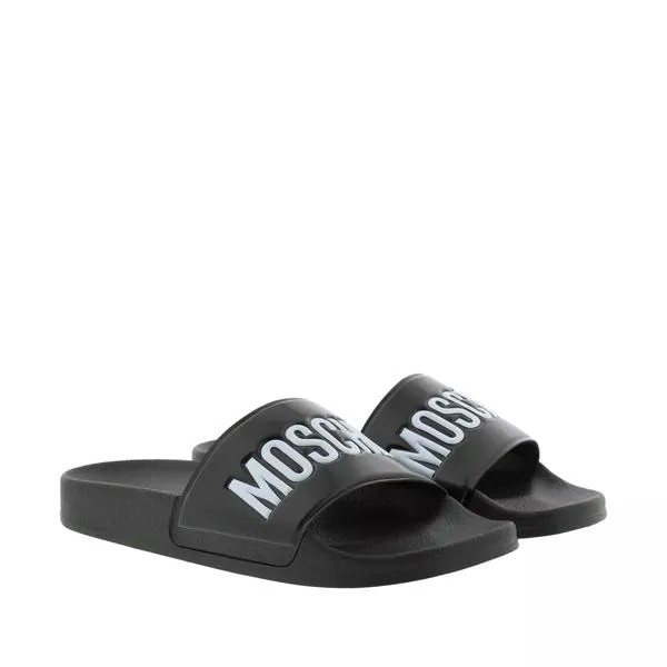 Сандалии logo slides Moschino, черный