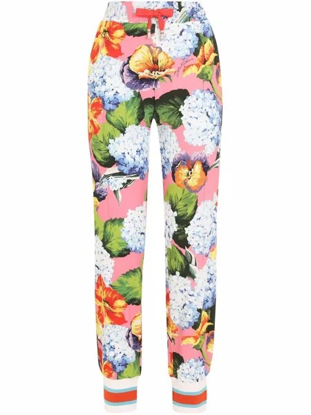 Dolce & Gabbana спортивные брюки с цветочным принтом