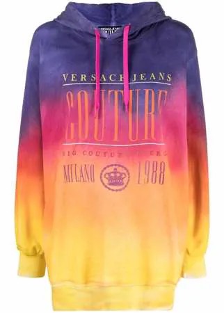 Versace Jeans Couture худи с кулиской и принтом тай-дай