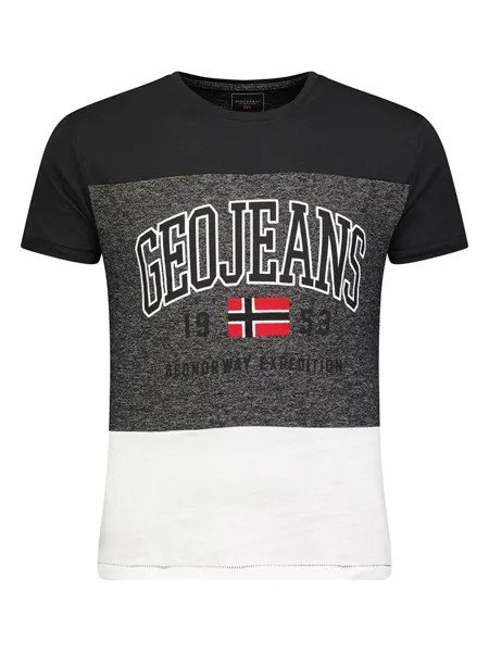Футболка Geographical Norway, черный/белый