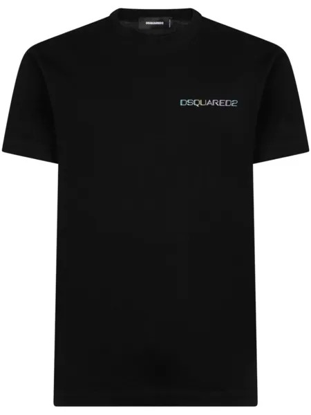 Dsquared2 logo-print cotton T-shirt, черный