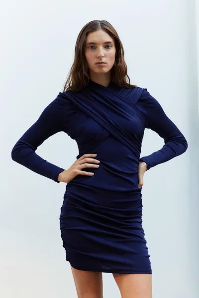 Платье из джерси с драпировкой H&M