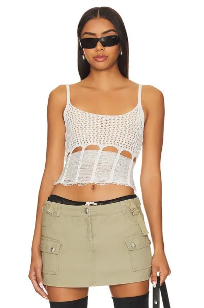Топ superdown Manette Knit, белый
