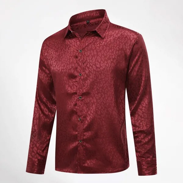 Жаккардовая рубашка с леопардовым принтом для мужчины