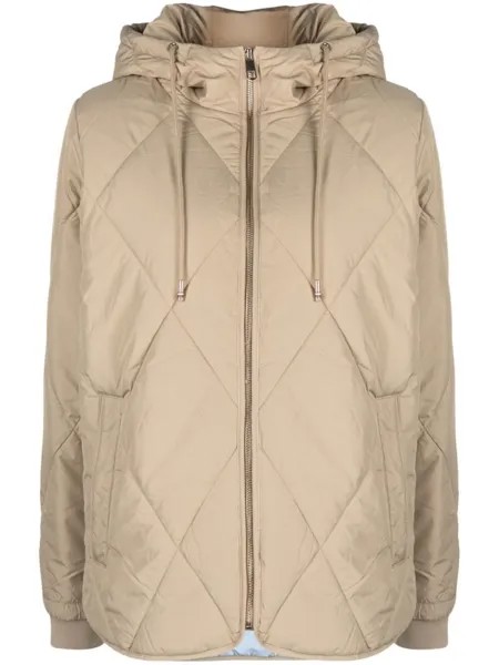 Tommy Hilfiger пуховик с капюшоном и кулиской, нейтральный цвет