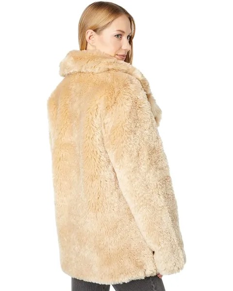 Пальто Avec Les Filles Notch Collar Faux Alpaca Coat, цвет Oat
