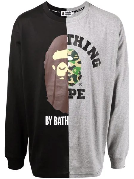 A BATHING APE® футболка в технике пэчворк