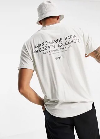 Спортивная футболка цвета экрю с решетчатым принтом Avant Garde-Белый
