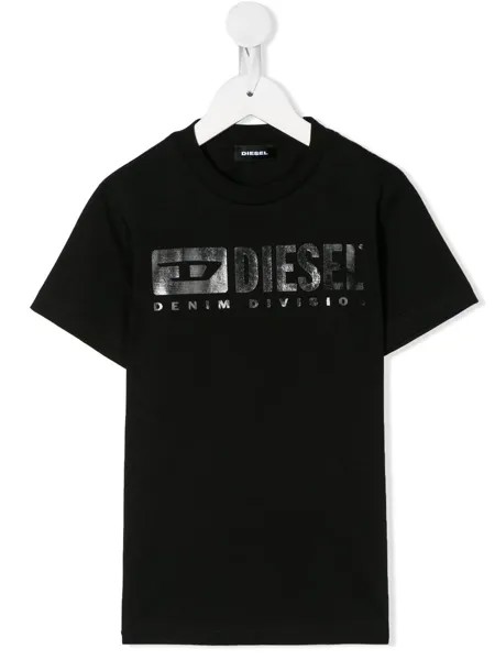 Diesel Kids футболка Denim Division с эффектом потертости