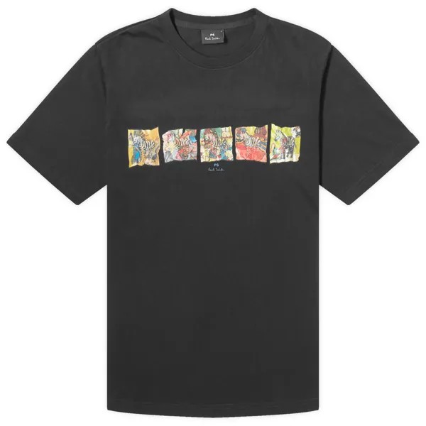 Футболка Paul Smith Multi Zebra T-Shirt, черный