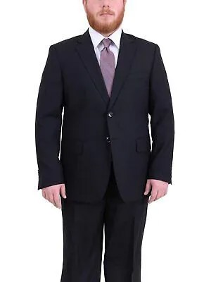 Мужской шерстяной костюм Arthur Black Executive Portly Fit в черную полоску на двух пуговицах