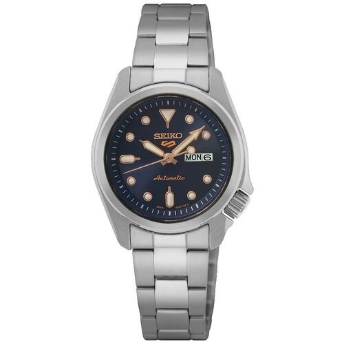 Наручные часы SEIKO 5 Sports SRE003K1, серебряный, синий