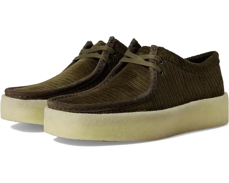 Кроссовки Clarks Wallabee Cup, цвет Green Cord Textile