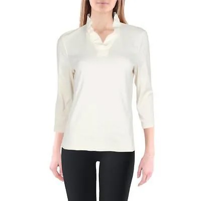 Anne Klein Женская белая рубашка из смесового кашемира, пуловер, свитер, топ S BHFO 8520